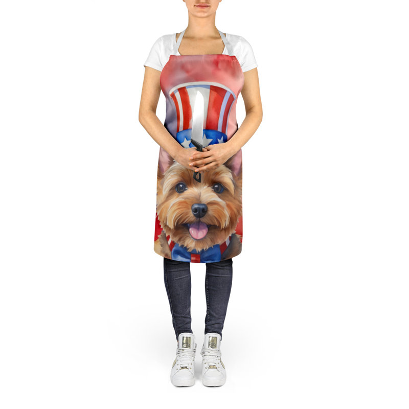 Patriotic American Apron, Norwich Terrier