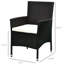 2 pièces de chaises de salle à manger, avec coussins et patins, pour la cour, le jardin, le patio, le café foncé, construction de 2 et la pelouse, construction