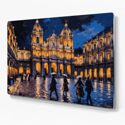 Cities Lima Peru Gray Metal Wall Art