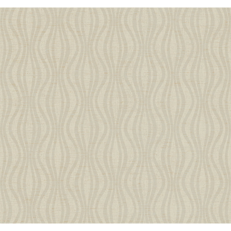 Kaceyon Geometric Wallpaper Roll, Silver, Cream, and Tan