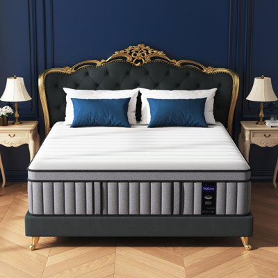 14" Slow-Recovery Memory Foam Medium Firm Gel Thick Hybrid Mattress With Motion Isolation & Temperature Regulating For Hotel, Bedroom, Apartment