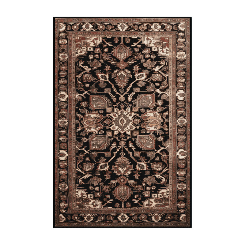 Tapis brun lavable à la machine, Tapis de couloir 2 pi x 5 pi