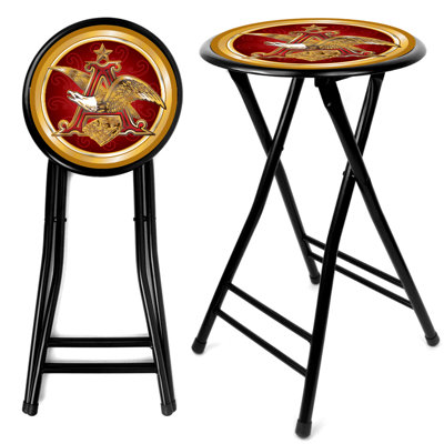 Upholstered Counter Stool with Metal Frame