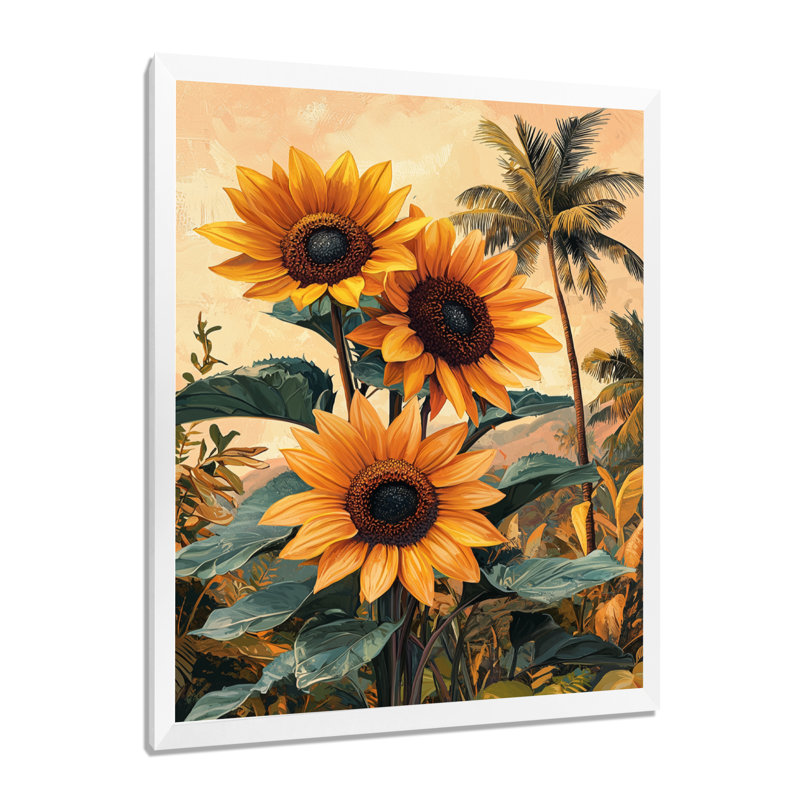 Dorlisa - impressions sur toile florales, H 20 po x l 12 po, Reproduction encadrée d'une seule photo, Blanc