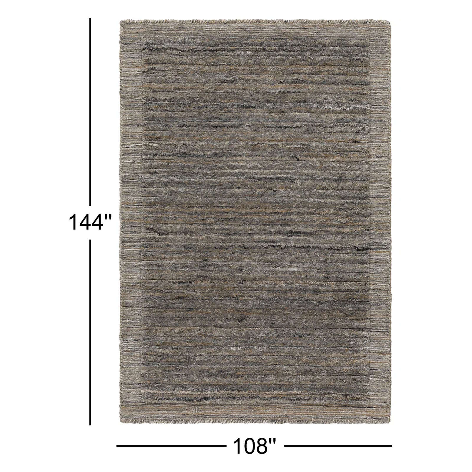 Felipa Hand-Knotted Striped Rug, Rectangle 9' x 12'