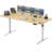 Height Adjustable T-Shaped Computer Desk 180 x 80cm Electric Standing Desk with USB Charging-2008743491-2008743488-2006974550