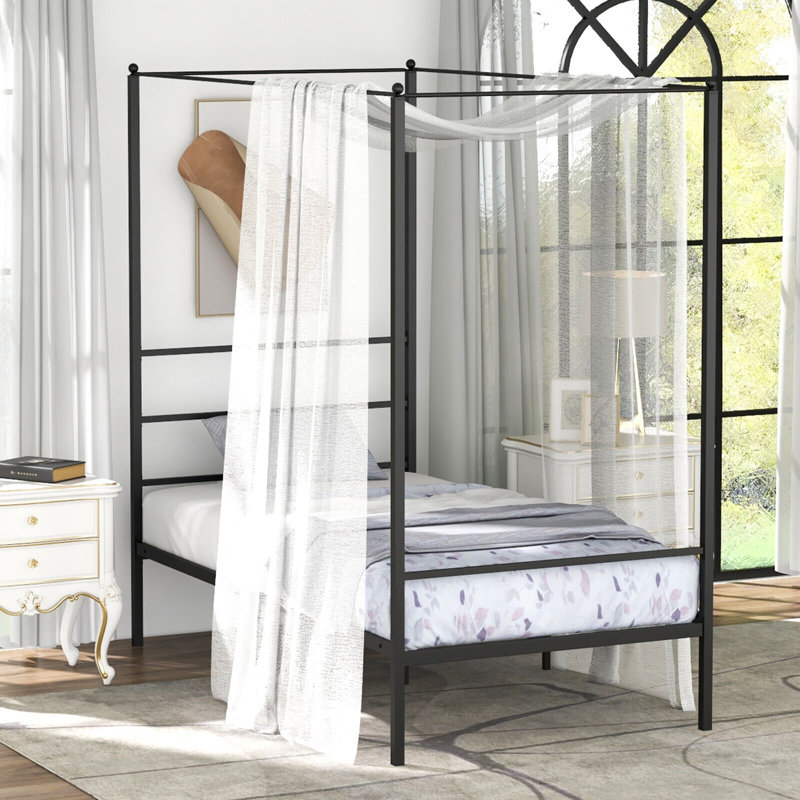 Barbaranne Metal Canopy Bed, Twin