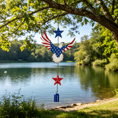 20in Americana Eagler Hanging Wind Chime