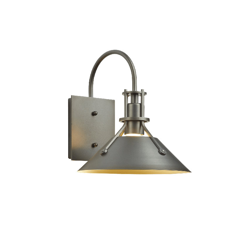 Luminaire de grange d'extérieur à 1 ampoule Henry, H 10,5 po x l 9,2 po x P 10,4 po, Fumée noire côtière