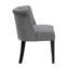 Chaise d'appoint Vasu, dossier passepoilé, polyester gris anthracite, brun