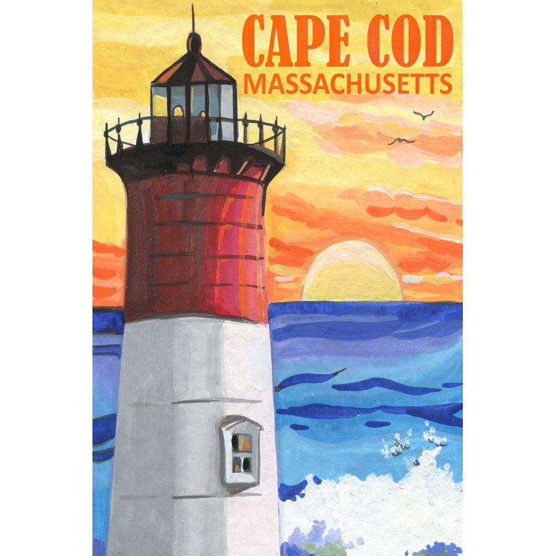 Cape Cod Lighthouse - Wrapped Canvas Painting, 76cm H x 51cm W x 4cm D