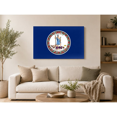 «Virginia State Flag - Commonwealth Seal», art mural sur toile
