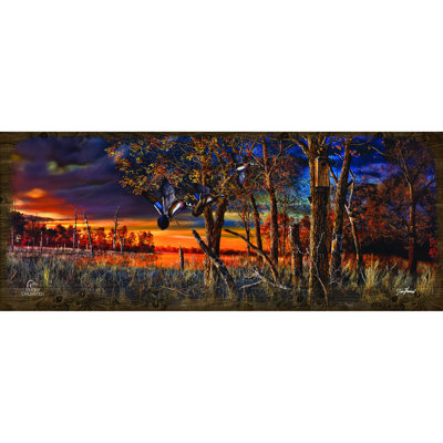 Retour au refuge, panneau mural en bois 30 x 76 cm
