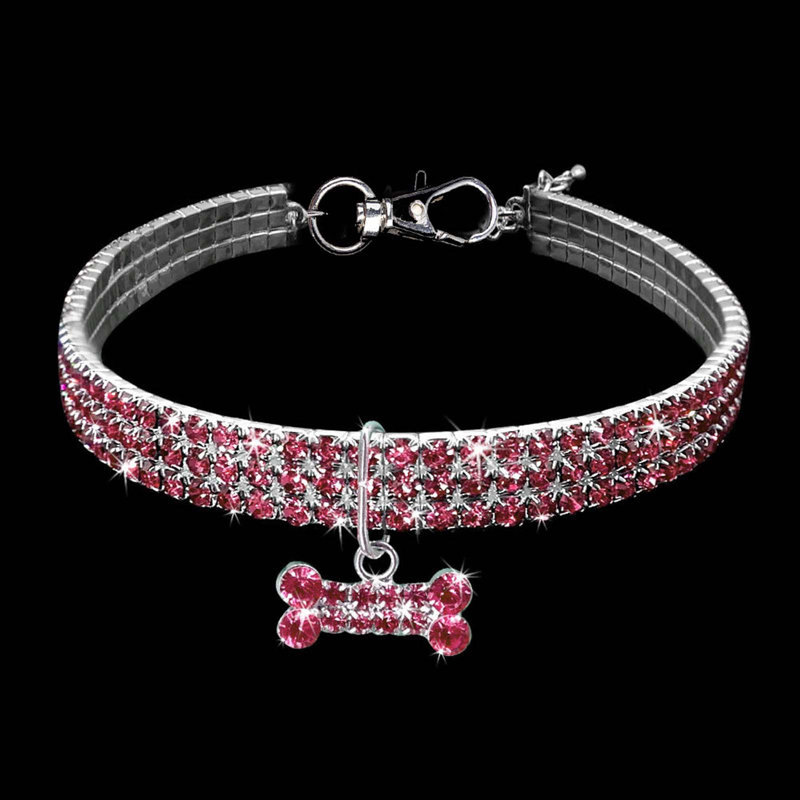 Collier de fantaisie en forme de chien avec collier fantaisie pour chien Kondieu, Red