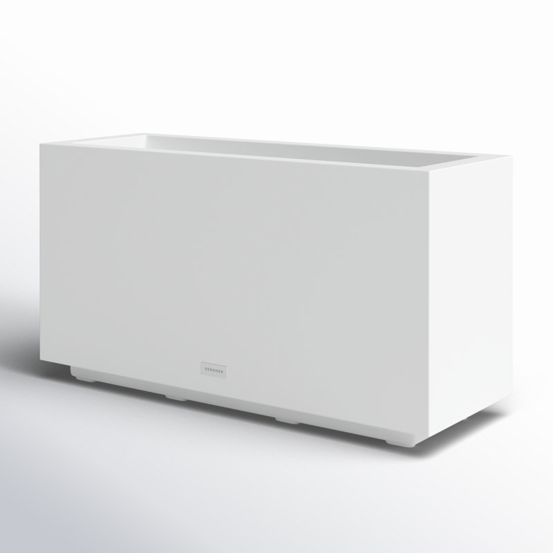 White Recycled Plastic Long Box Planter 25"
