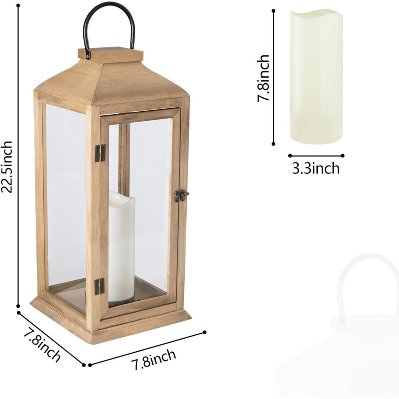 Porte-bougie grande lanterne 2 pièces