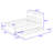 Wood Platform Bed with Trundle and Bookcase-2140958875-2140958874