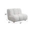 Canapé modulaire en lin blanc ivoire avec chaise Manilla
