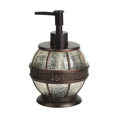 Distributeur de savon liquide Oneita | Meuble-lavabo de salle de bain et évier de cuisine, contient savon, lotion et assainisseur | Finition bronze huilé