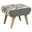 Gitane 58cm Wide Rectangle Geometric Footstool Ottoman