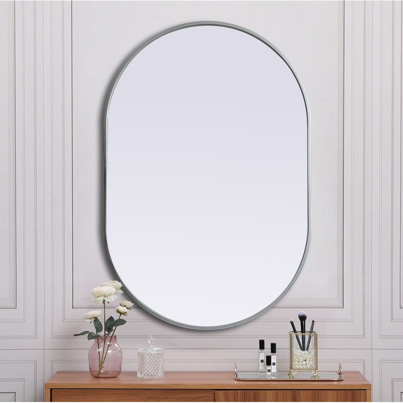 Miroir mural Sabine, Argent, 40 po x 27 po