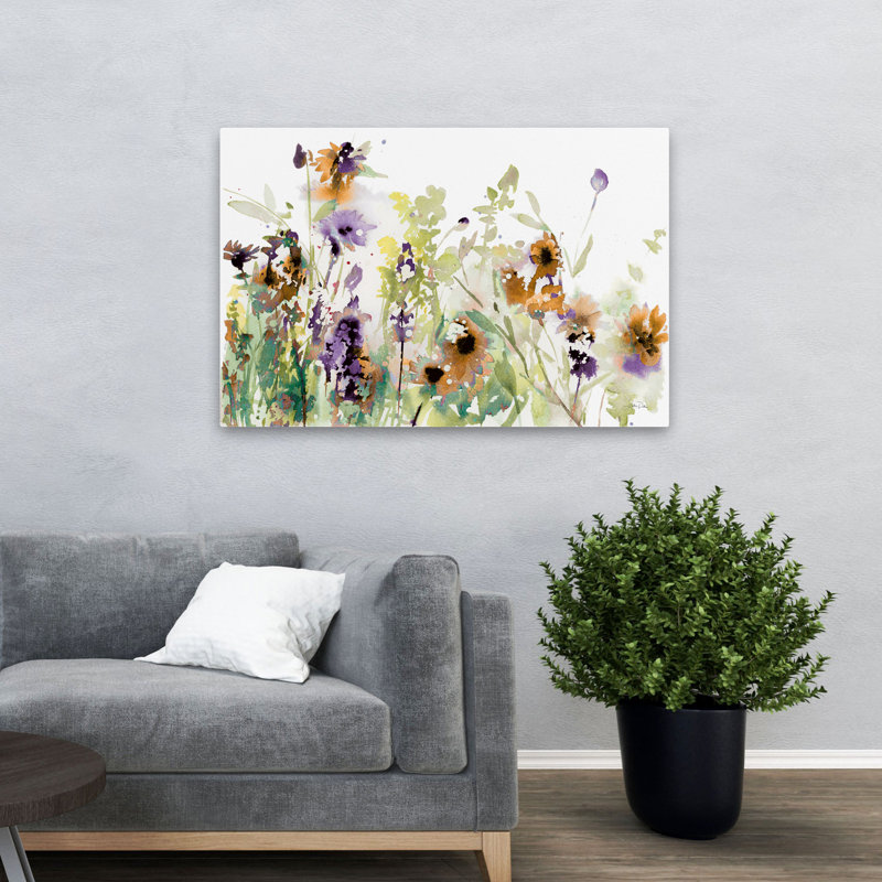 Abstrait automne - fleurs d'automne, H 32 po x l 48 po