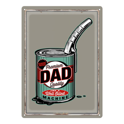 Tin Sign 12in x 17in-Dad Well Oiled Machine