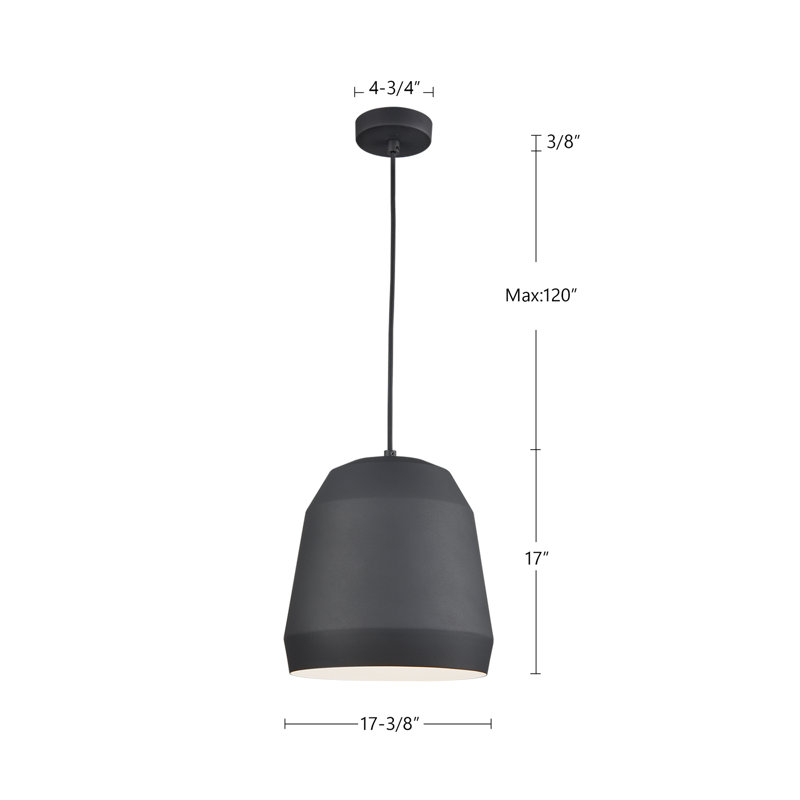 Sedona 1 - Light Pendant, Black, 16" H x 16" W x 16" D