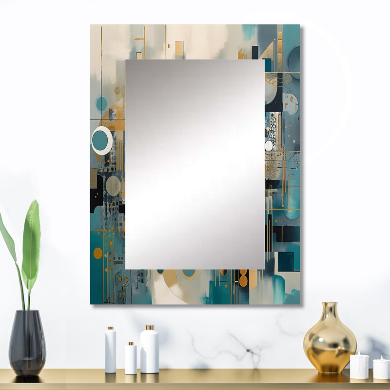 Transcending Reality V - Landscapes Decorative Wall Mirror, Green Mirror, Printed Metal Art, 32" x 24"
