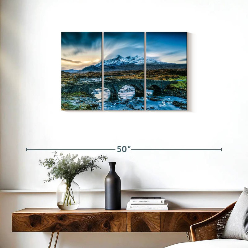 Lilie Sligachan Bridge And Cuillin Hills, 20" H x 33" W