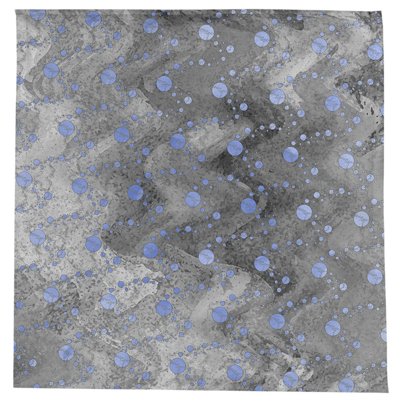 Leffel Abstract Square Tablecloth, Gray