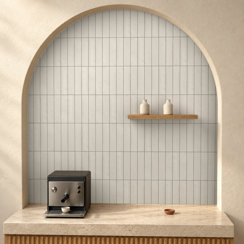 Carreau de sol et de mur en porcelaine 2,5 x 10 Terra Dune Matte Subway, Dune