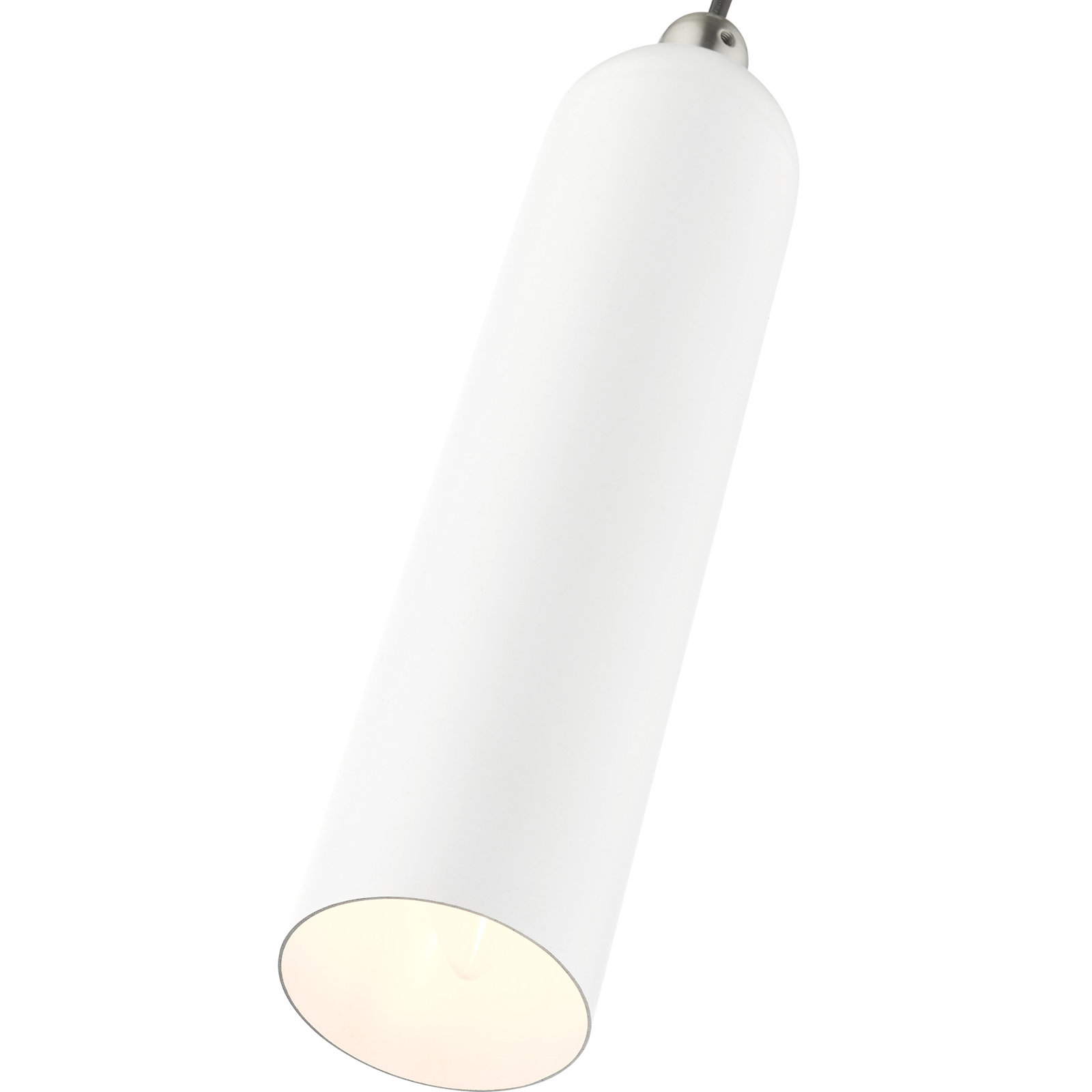Hanne Dimmable Cylinder Single Light Pendant, White