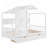 Adreinne Pinewood Frame Wooden House Bed with Two Big Drawers and a Shelf, Semi-Enclosed Space, Playhouse Design-1107035157-1107035156
