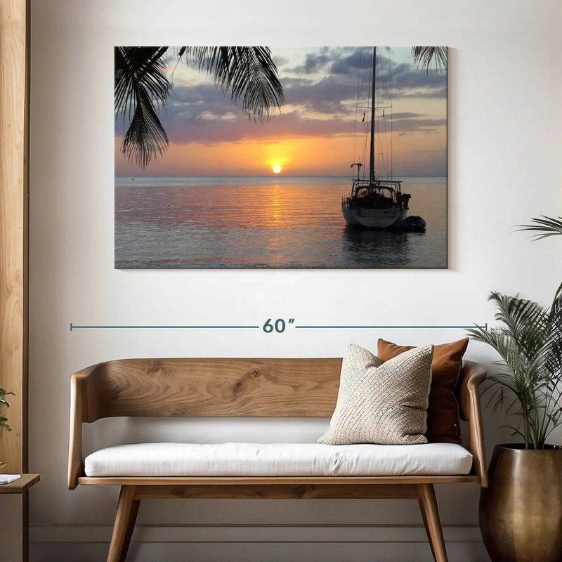 Gillard Caribbean Palm Gillard Sunset, 32" H x 48" W