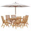 6 - Person Wood Patio Dining Set with Oval Table