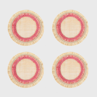 Ruffle Edge Straw Coasters