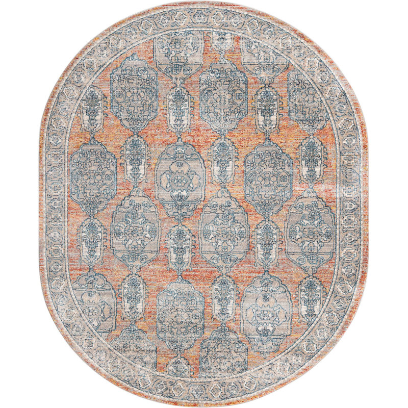 Opel Floral Indoor Rug, Oval 7'10" x 10'2"