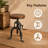 Jenaiah Swivel Adjustable Height Counter Stool with Metal Frame