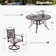 Asfand Round 6 - Person 53.9" Long Dining Set with Cushions