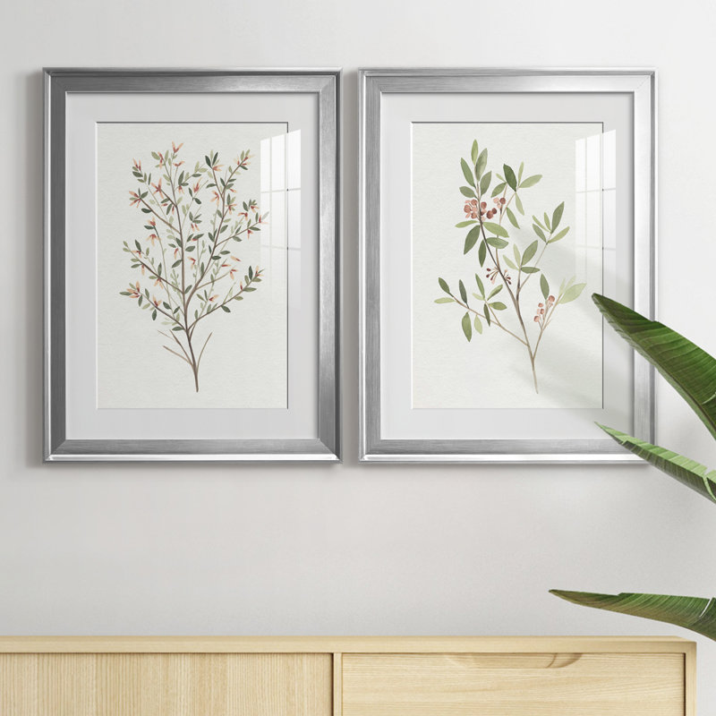 Reproduction encadrée de qualité supérieure simple Sprig III - prête à être accrochée, H 42,5 po x l 61 po x P 1 po