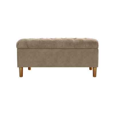 Banc de rangement à couvercle rabattable rembourré