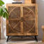 Armoire de rangement domestique en rotin tressé