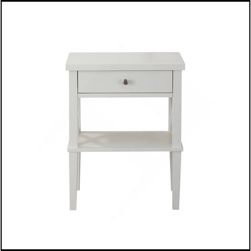 Table de chevet Madison, Blanc