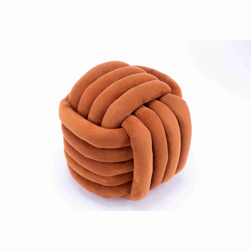 Repose-pieds en tissu Chenille, Orange