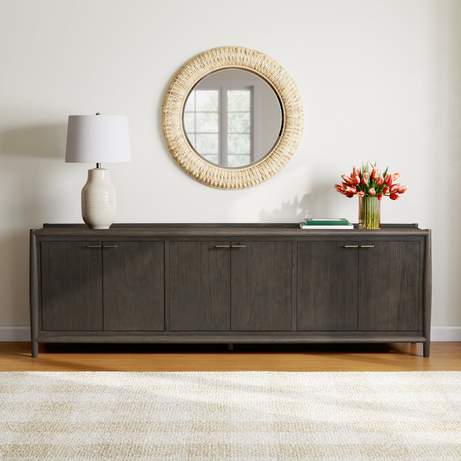 Cayenne 94'' Sideboard, Smoked Black Oak