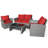 Bonita 4 - Person Patio Conversation Set with Cushions-146542401