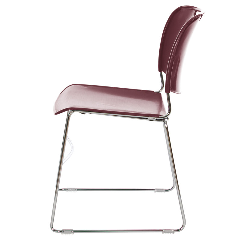 Chaise empilable Naomi Premium, paquet de 2, Rouge