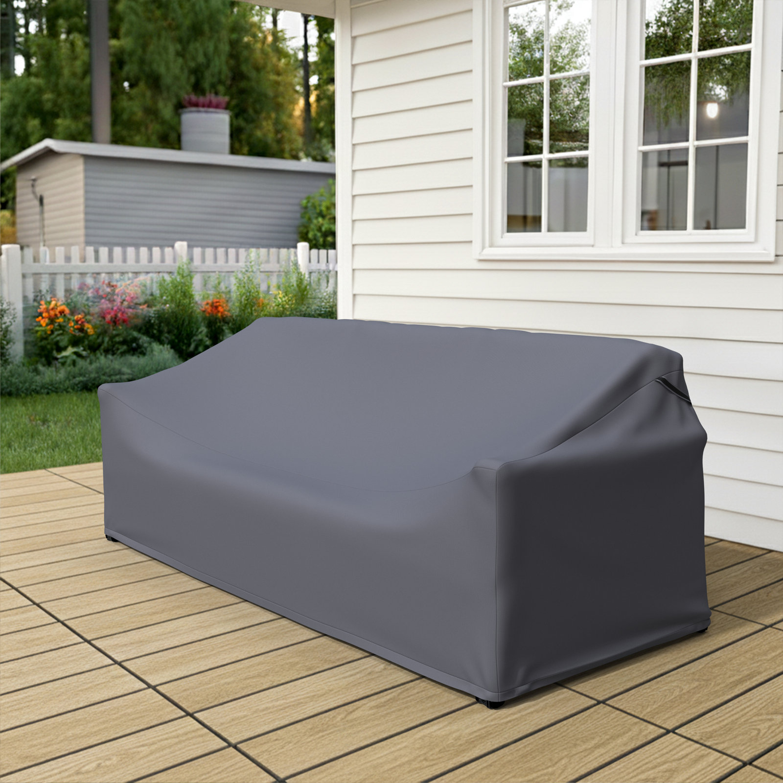 Townsend 80.3'' Wide Powder Coated Patio Sofa Cover