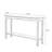 Walnut Solid Wood Rectangular Console Table-1432675048